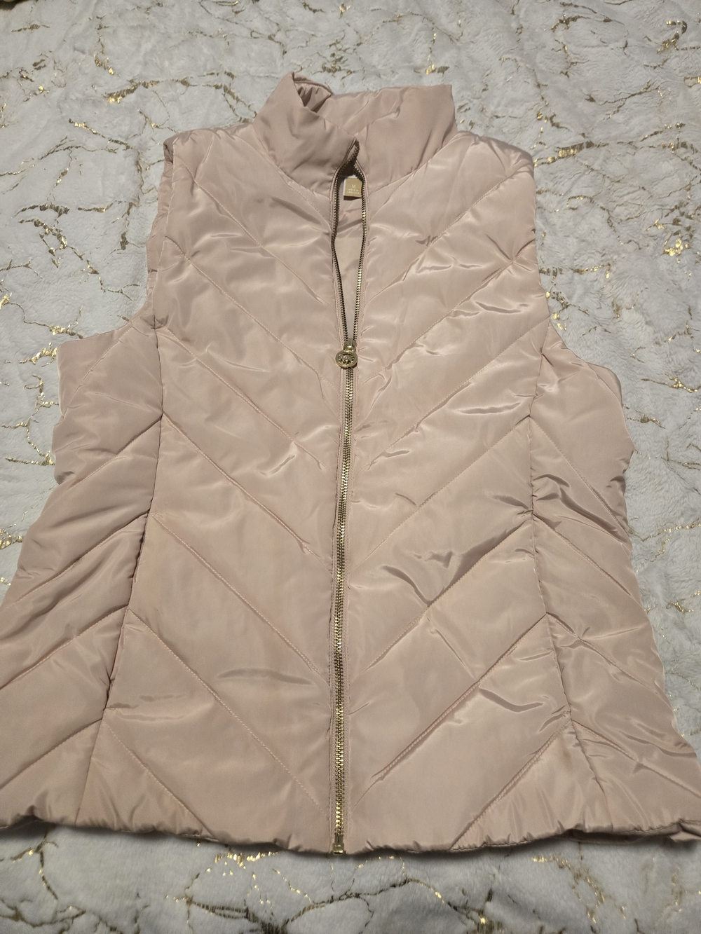 Michael Kors Light Pink Puffer Vest